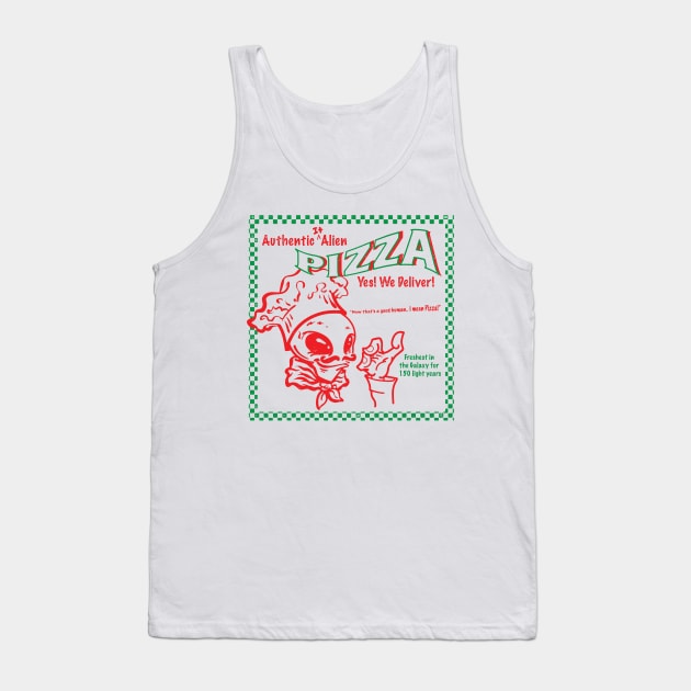 Alien Brothers Pizza Tank Top by WhalenIllustration